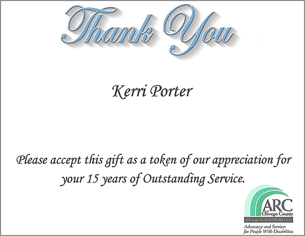 Sample Thank You insert letter for 15 years of outstanding service