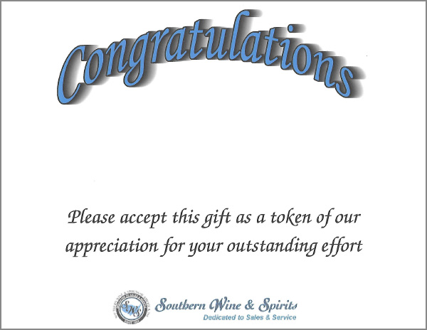 Sample Congratulations insert letter
