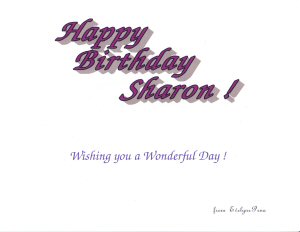 Sample birthday insert sheet